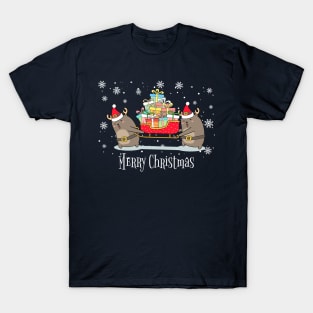 Cool Santa reindeer - Happy Christmas and a happy new year! - Available in stickers, clothing, etc T-Shirt